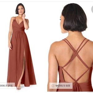 Azazie Farren Terracotta Dress